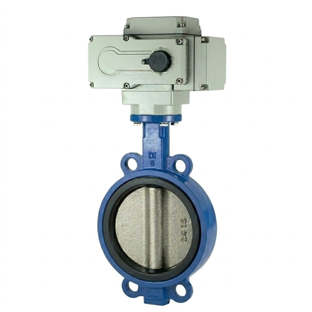 D971X Electric Wafer Butterfly Valve Structure Diagram